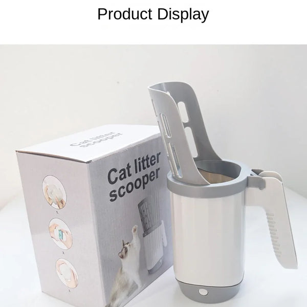 Cat Litter Scoop with Built-in Trash Can